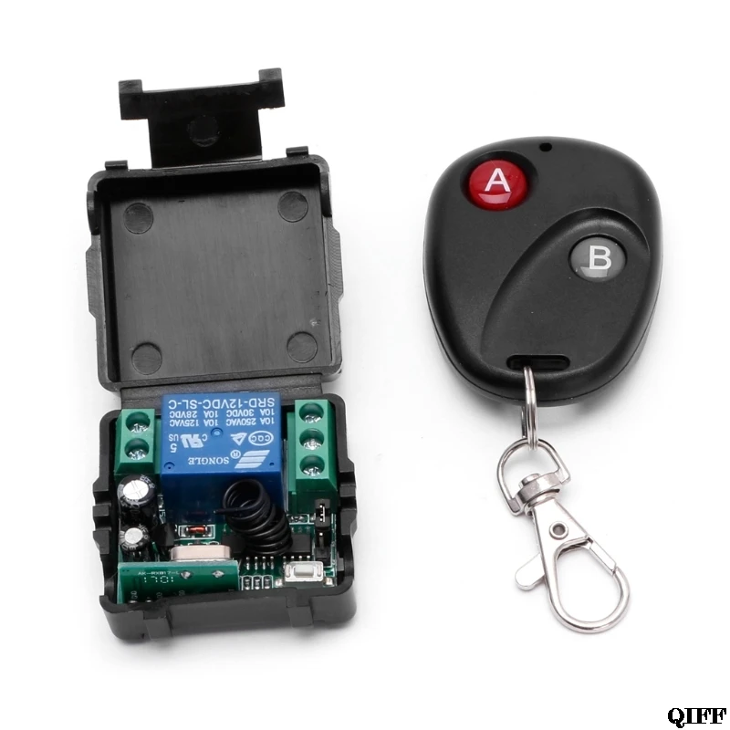 

1CH Wireless Remote Control Switch DC 12V 10A 433MHz Transmitter with Receiver Mar28