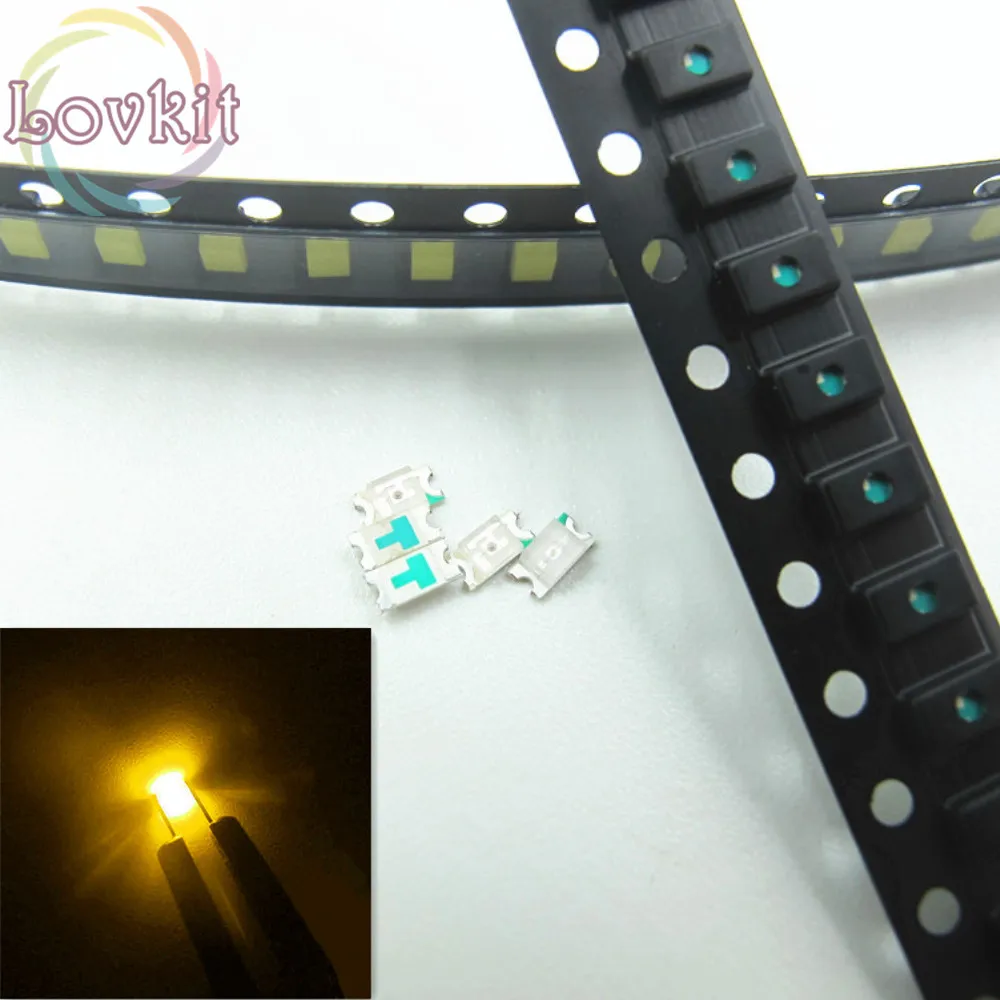1000 шт 0603 SMD/SMT чип желтый светодиод 585 595nm ультра яркий светоизлучающий диод