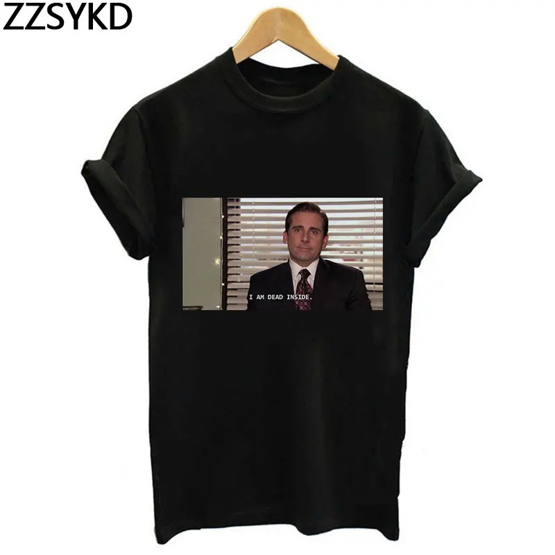 

I Am Dead Inside Funny T Shirts Women Office Michael Scott Vintage T-Shirt Female Harajuku Grunge Fashion Tees Shirt Tops Tumblr
