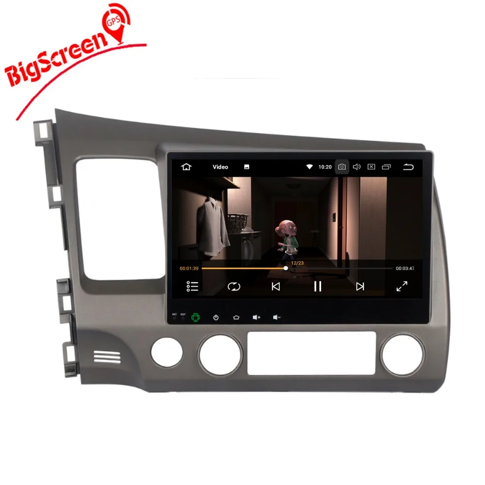 Perfect Newset Android8.0 Tesla style 8 Core 4GB RAM 32GB ROM Car No DVD Player GPS Navi For Honda Civic 2006-2011 Headunit Autoradio 5