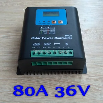 

80A Solar Controller PV panel Battery Charge Controller 36V Solar system Home indoor use,PV Dual Input,LCD Display