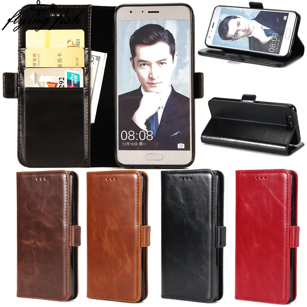 

For Huawei Honor 9 Case Luxury Flip Leather Wallet Book Cover For Huawei Honor9 5.15" Phone Cases Card Slots Retro Bags Coque