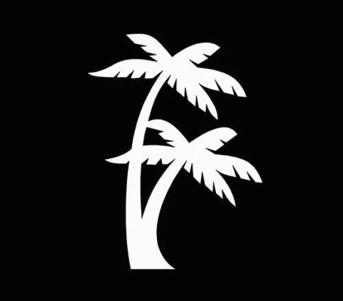 

Palm Tree Hawaii Beach Window Decal Sticker 16x12