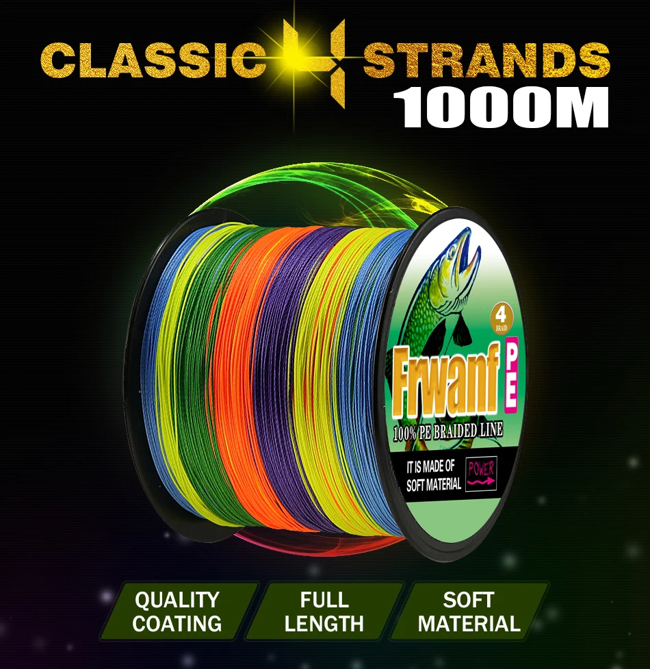 Multifilament fishing line braided fising line 1000m 4 strand (4)