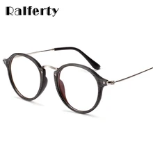 Ralferty имитация деревянная оправа для очков женские и мужские пластиковые круглые оправы для очков оптическая близорукость прозрачная оправа Женский Мужской 3127