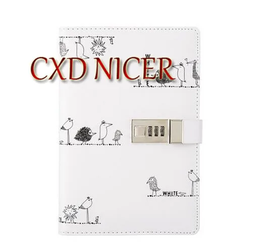 

A5 With Lock Code Creative Simple And Cute Notebook Diary QM45