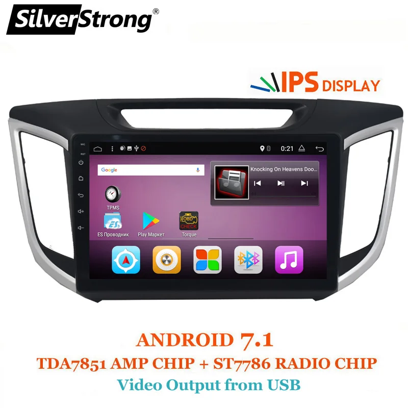

SilverStrong 2din Car multimedia player ips Radio Car Android 7.1 For Hyundai Creta ix25 with Navigation Stereo Audio