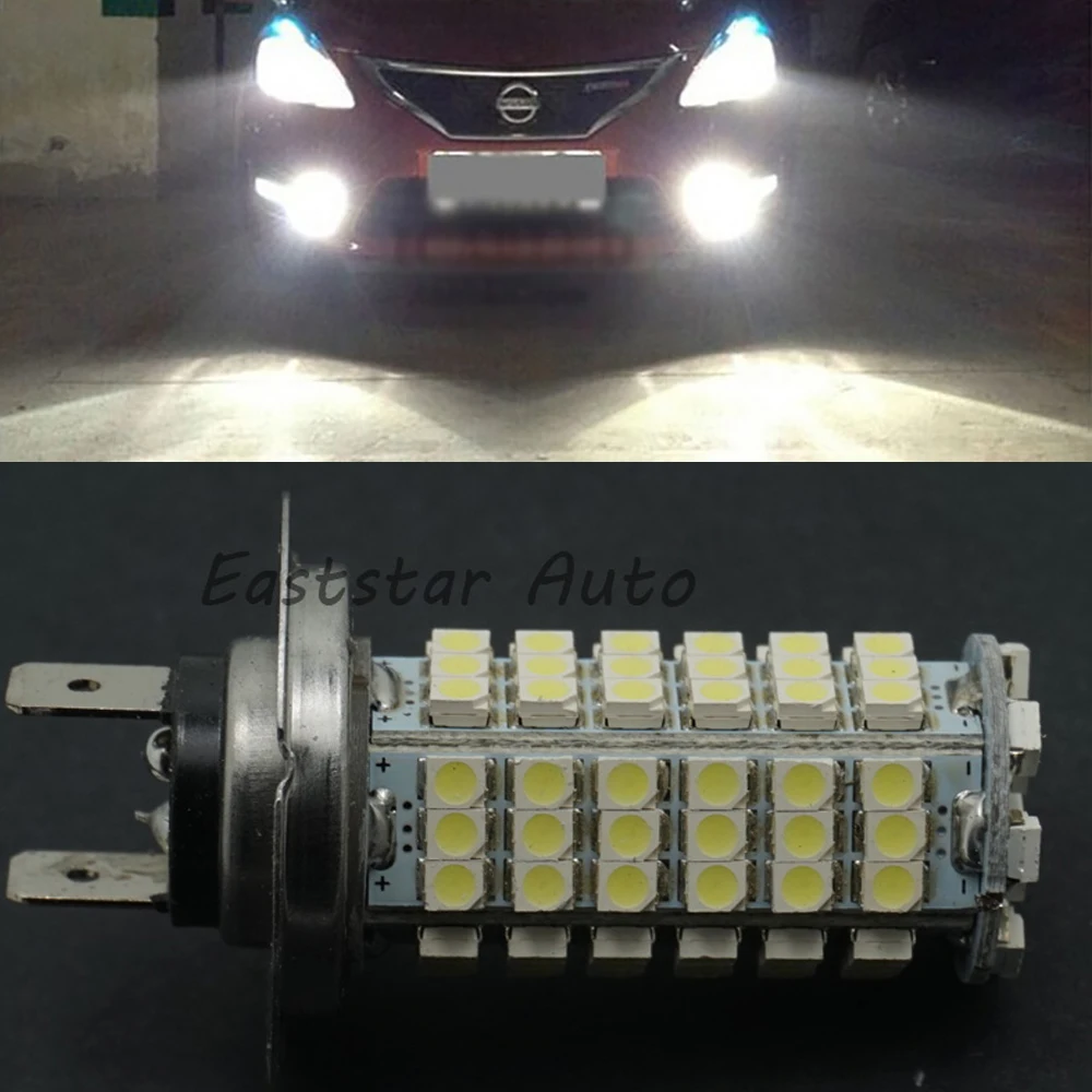 

CQD-Light Big Promotion H7 102 LED 3528 SMD 1210 102Led 102Smd Car Auto light Pure White Fog Lights Bulb Lamp 6000K DC12V