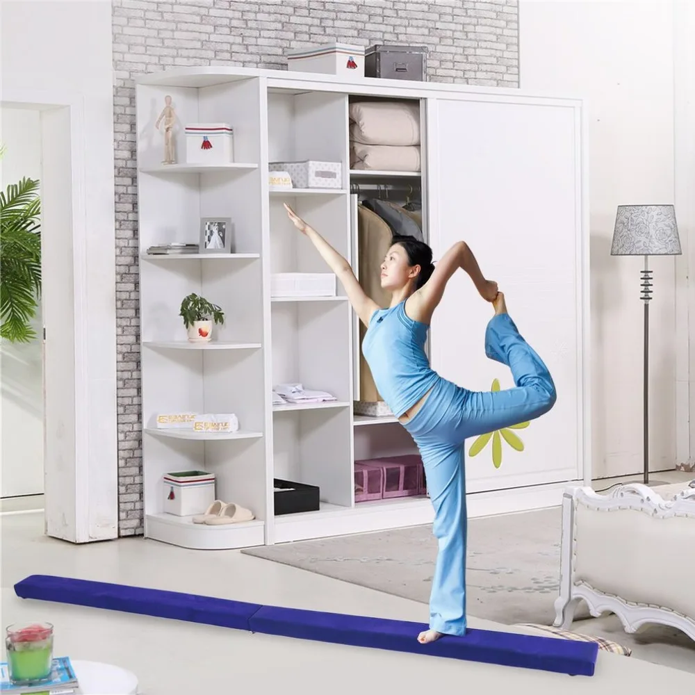 

Hot Portable Home Gym Training Stickers Folding Gymnastics Balance Beam Durable Horizontal Bar Training Balance Beam