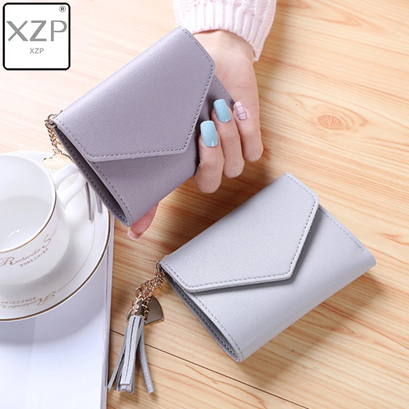 Женский короткий кошелек XZP мини с кисточками кошельки для корейских студентов