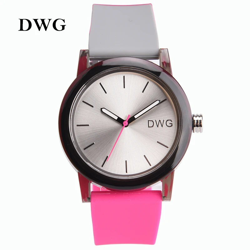DWG Large Dial 30M Waterproof Quartz font b watch b font Silicone Band Plastic Case Mens DWG Large Dial 30M Waterproof Quartz font b watch b font Silicone Band Plastic Case Mens
