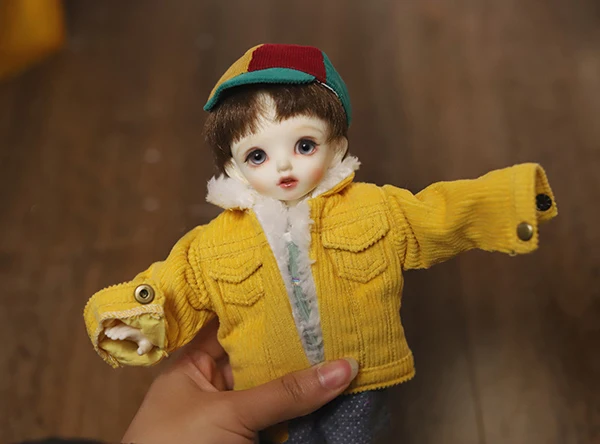 Кукольное пальто теплая пушистая хлопковая стеганая куртка для 1/6 1/4 BJD YOSD MSD кукла аксессуары для кукольной одежды розовое пальто желтый цвет