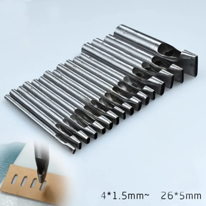 Flat punch belt One word Oscillating Hollow Diy manual Leather tool art