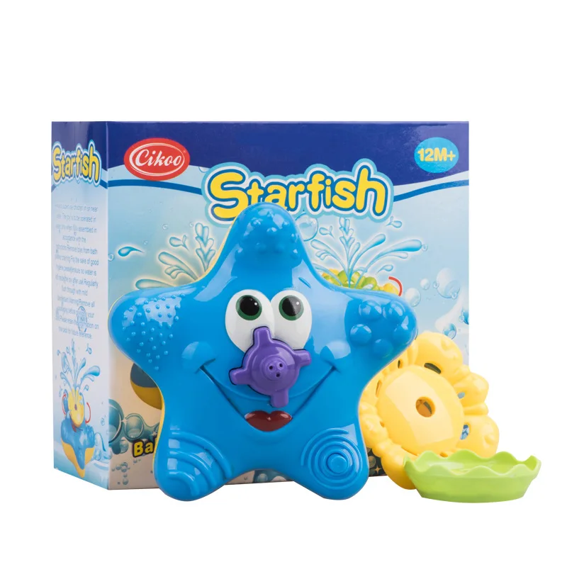 Детские игрушки для ванной распылитель воды Детская электрическая индукционная игрушка подвижная Морская звезда