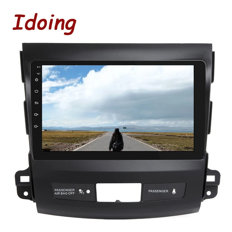 Flash Deal Idoing 9"4G+64G 2.5D IPS 8 Core Car Android 8.1 Radio Multimedia Player For Mitsubishi Outlander 2006-2012 DSP GPS Navigation 4