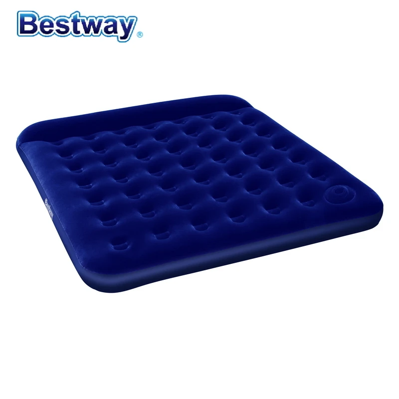 67227 Bestway 203x183x28 см воздушная подушка 8" x 72" x 1" легкая надувная Флокированная кровать King со встроенным воздушным зарядным устройством