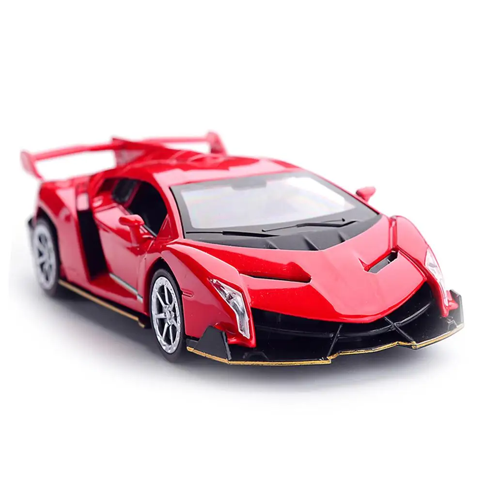 1:32 Veneno литая под давлением модель автомобиля звуковой светильник вытяните назад автомобиль игрушка автомобиль подарок на день рождения коллекционная игрушка