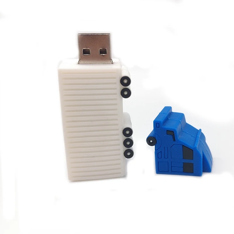 Cartoon truck pendrive usb flash drive 64gb 32gb 16gb 8gb 4gb memory stick real capacity u disk  pen drive gift  cle usb2.0