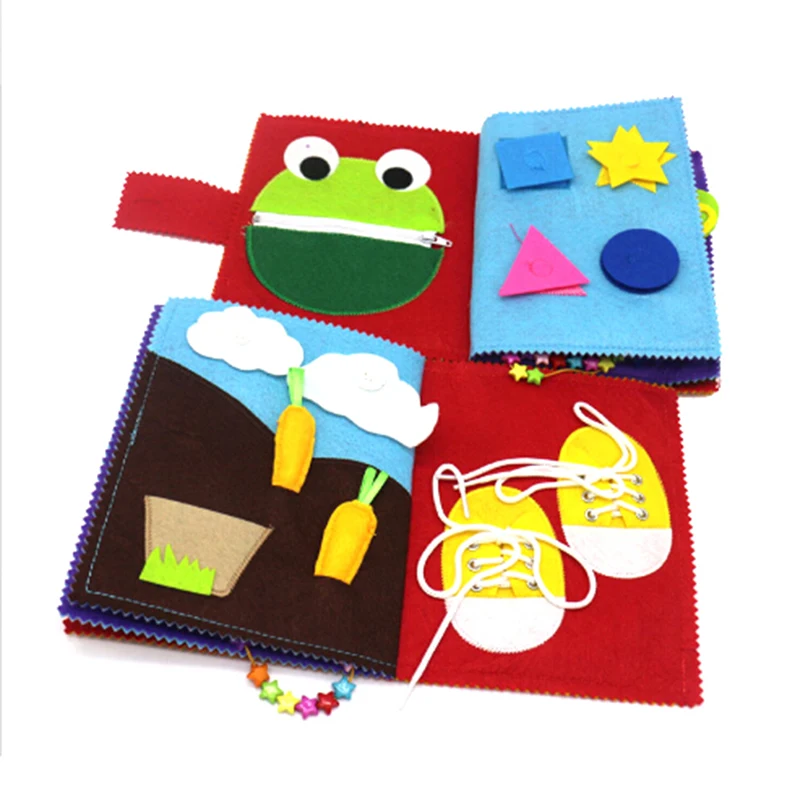 

1pcs Soft Cloth Books Infant Early Educational Rattles Stroller Toy Family Activity My Quiet Book for Newborn Baby Children Toys