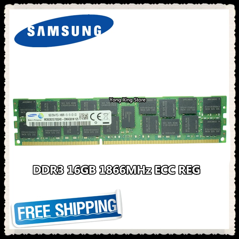 Серверная память Samsung DDR3 16 ГБ 32 1866 МГц ECC REG PC3-14900R регистр ОЗУ DIMM 14900 8 2RX4 X79 |
