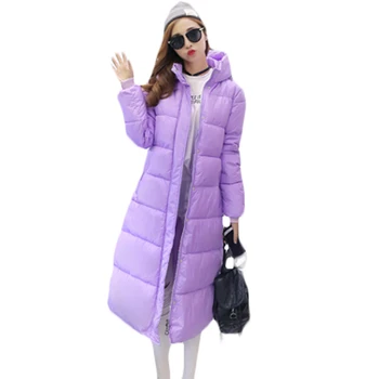 

Womens Inverno Plus Size Parkas Feminino 4XL Long Candy Color Cotton Jacket Winter Women Big Size Midi Outerwear Fashion XH899
