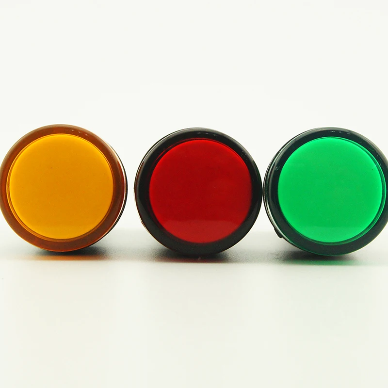 1pcs 220V 22mm Panel Mount LED Power Indicator Pilot Signal Light Lamp