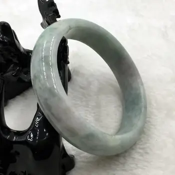 

FREE SHIPPING Certified Grade A Natural Lavender Green Jadeite Bangle Bracelet