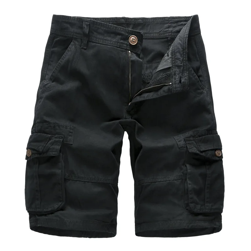 Cotton Mens Cargo Shorts Fashion Male Solid Color Shorts Multi-Pocket Casual Camo Outdoors Tolling Homme Short Cargo Trousers Cotton Mens Cargo Shorts Fashion Male Solid Color Shorts Multi-Pocket Casual Camo Outdoors Tolling Homme Short Cargo Trousers