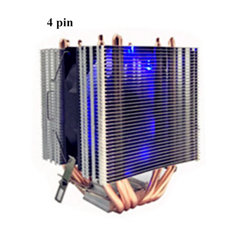 6 Heatpipe Dual Tower 12 V кулер для Intel LAG 1366 1155 1156 1151 1150 775 AMD Socket AM3/AM2 RGB LED light