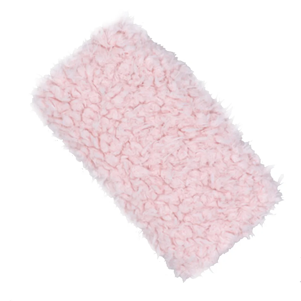Мягкое одеяло из искусственного меха для новорожденных, пеленка для сна, одеяло s - Цвет: Pink