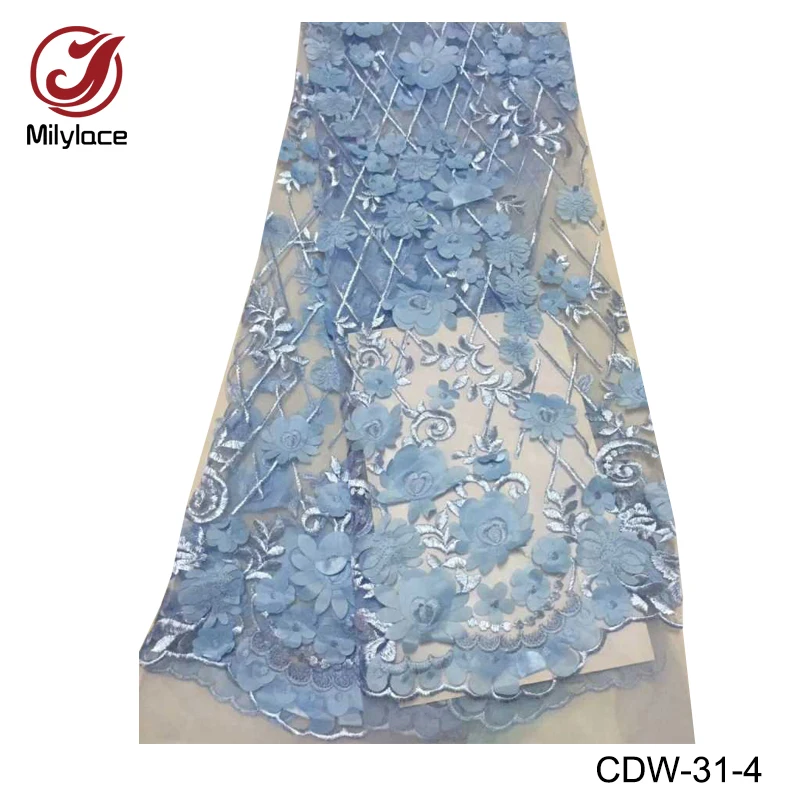 Skyblue lace fabric quality guaranteed frence fabric appliques african