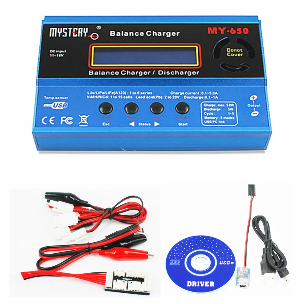 

Mystery B6 Digital RC Lipo NiMH Battery Balance Charger with Fan MY-650D