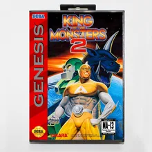 Новинка 16 бит MD игровая карта-kingofthemonsters 2 с розничной коробкой для системы sega genesis