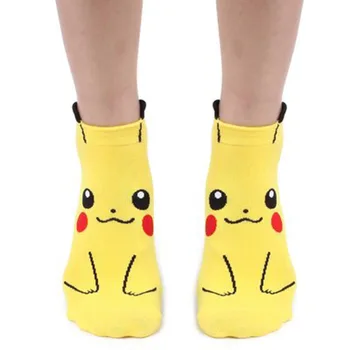 

Pikachu Cartoon Short Socks Cotton Unisex Socks Breathable Sweat-Absorbing Classic Style Pikachu Cartoon Cos Accessories