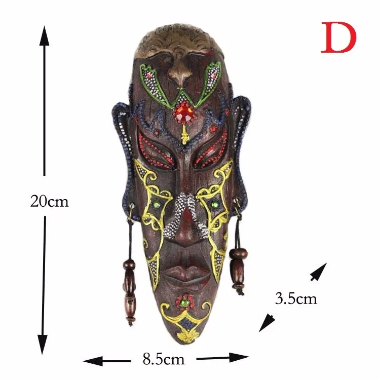 2 шт. Zakka 3D креативные изделия из смолы ретро украшения подарок африканские маски для дома Гостиная Бар Настенные украшения Metope
