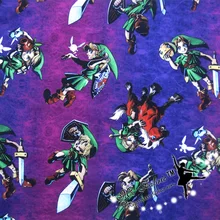 100*110 см мультфильм игры Легенда о Зельде хлопчатобумажная ткань для шитья Diy ручной работы мальчик постельные принадлежности домашний кошелек из ткани одеяло