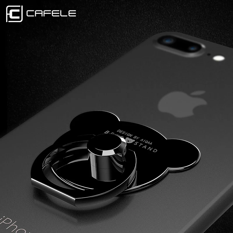 Cafele Finger Ring Phone Holder for iphone7 Samsung S8 Huawei Xiaomi Metal Mini Cute Bear Holder Stand for Smart Phones Cafele Finger Ring Phone Holder for iphone7 Samsung S8 Huawei Xiaomi Metal Mini Cute Bear Holder Stand for Smart Phones