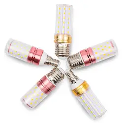 Высокая яркость 2835 SMD E14 Светодиодный лампа 5 W 12 W 16 W светодиодный Spotlight 220 V E27 лампочки энергосберегающие покрытие лампочки