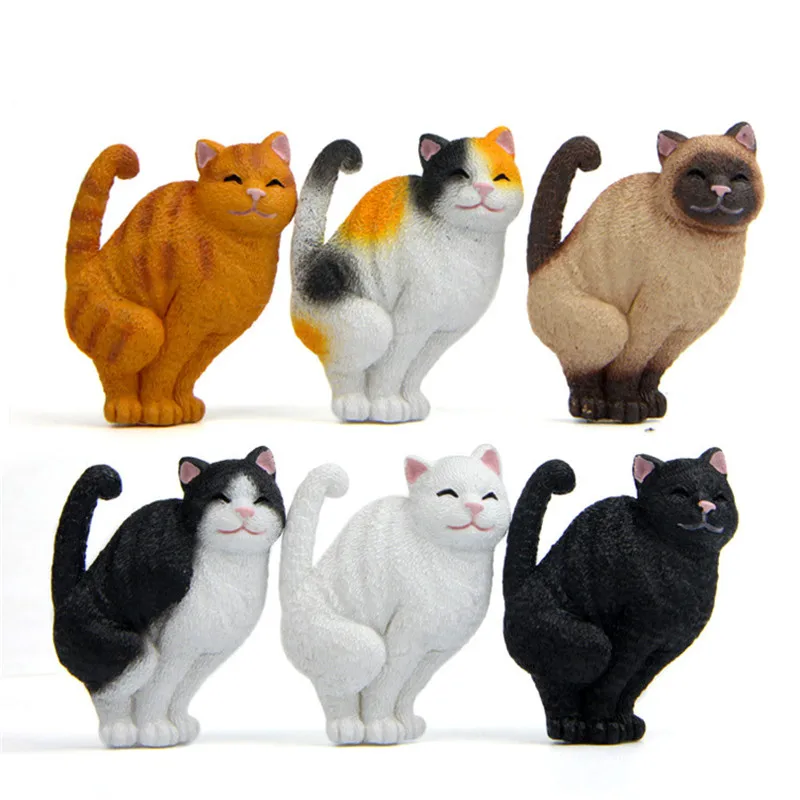 1PCS 3D Cartoon Cute Animal Cats Fridge Resin High Quality
