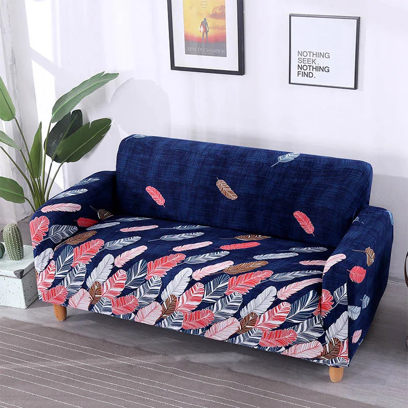 Красочный принт эластичный стрейч все включено полиэфирный чехол для дивана моющийся Универсальный мебельный чехол для гостиной