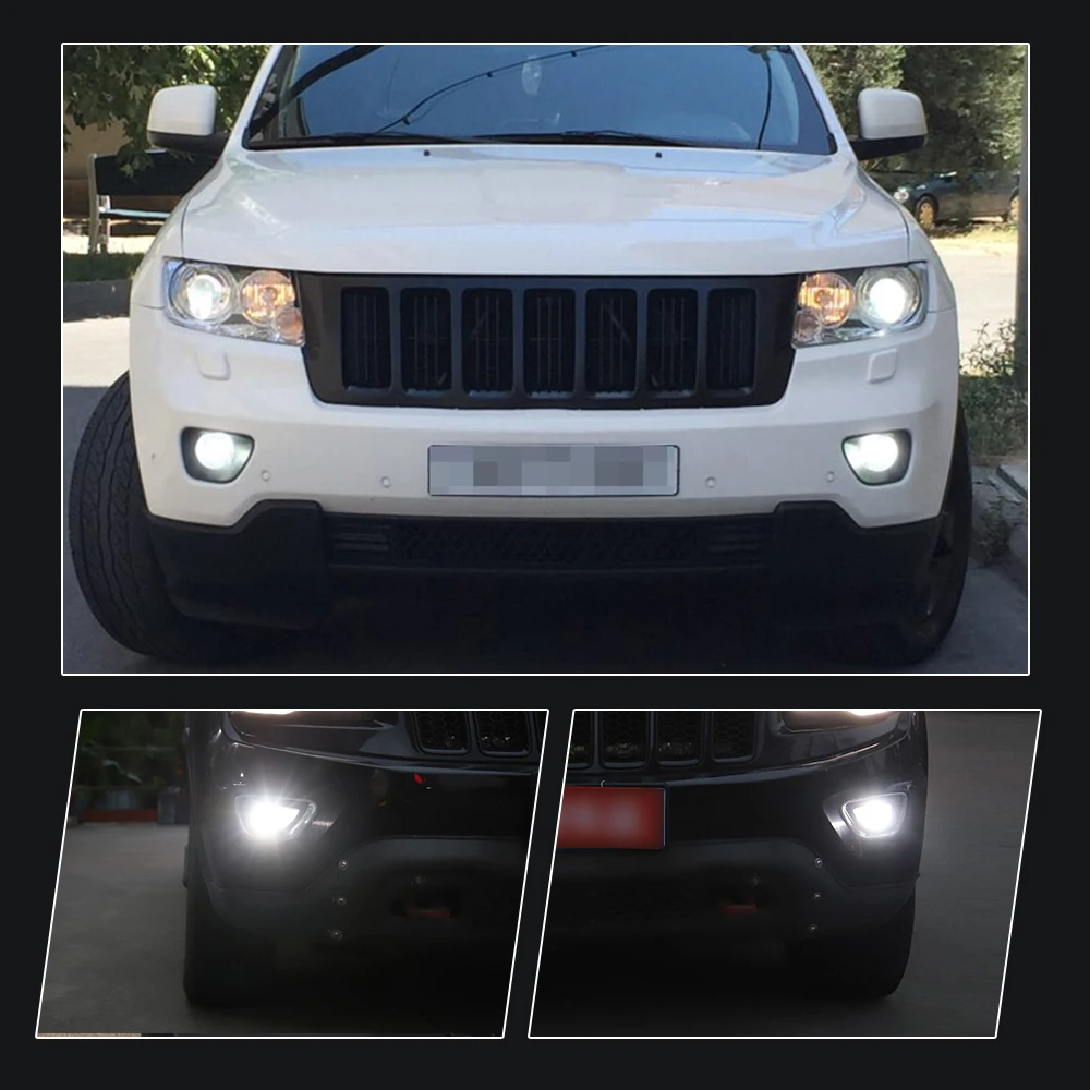 Белый Canbus без ошибки PSX24W PS19W светодиодный лампы для Jeep Grand Cherokee 2011 2012 2013 Противотуманные фары дальнего света DRL Дневной Бег светильник