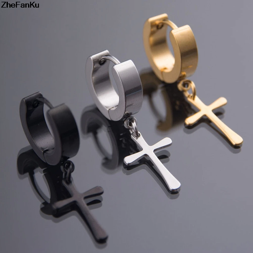 1 шт. 3 цвета|stainless steel earrings|earring menmen cross earrings |