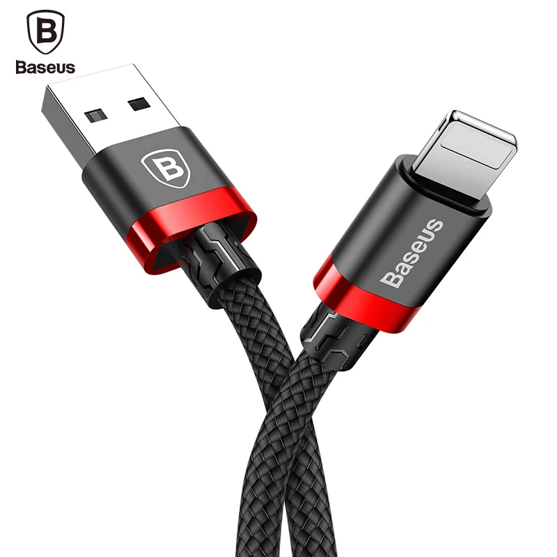 Goedkoop Baseus USB Kabel Voor iPhone Xs Max Xr X 8 7 6 6 s 5 5 s se iPad Air mini Snelle Data Opladen Lader Draad Koord Mobiele Telefoon Kabels