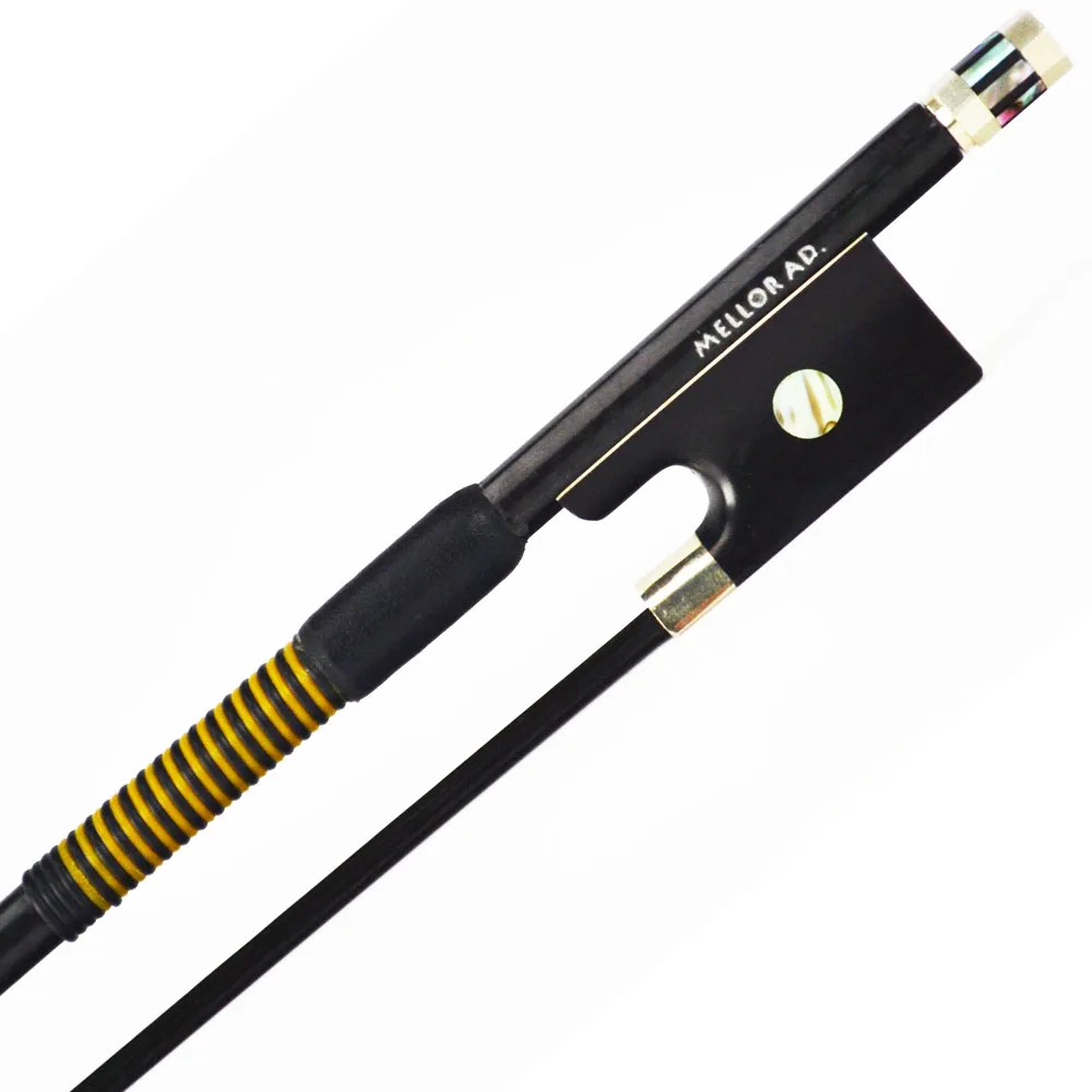 Black Horse Hair Textured Carbon Fiber Violin Bow Loud and Wild Tone