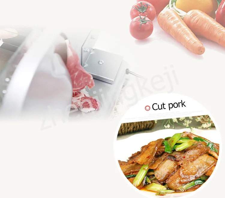 Cortador de Carne Pão de Corte Elétrico Automático Slicer Máquina Destacável Liga Aço Inoxidável Faca 200 w Espessura Ajustável 4 Eletrodomésticos