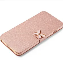 For Microsoft Nokia Lumia 625 Case Luxury Silk Flip Cover Case PU Leather Phone Bags For