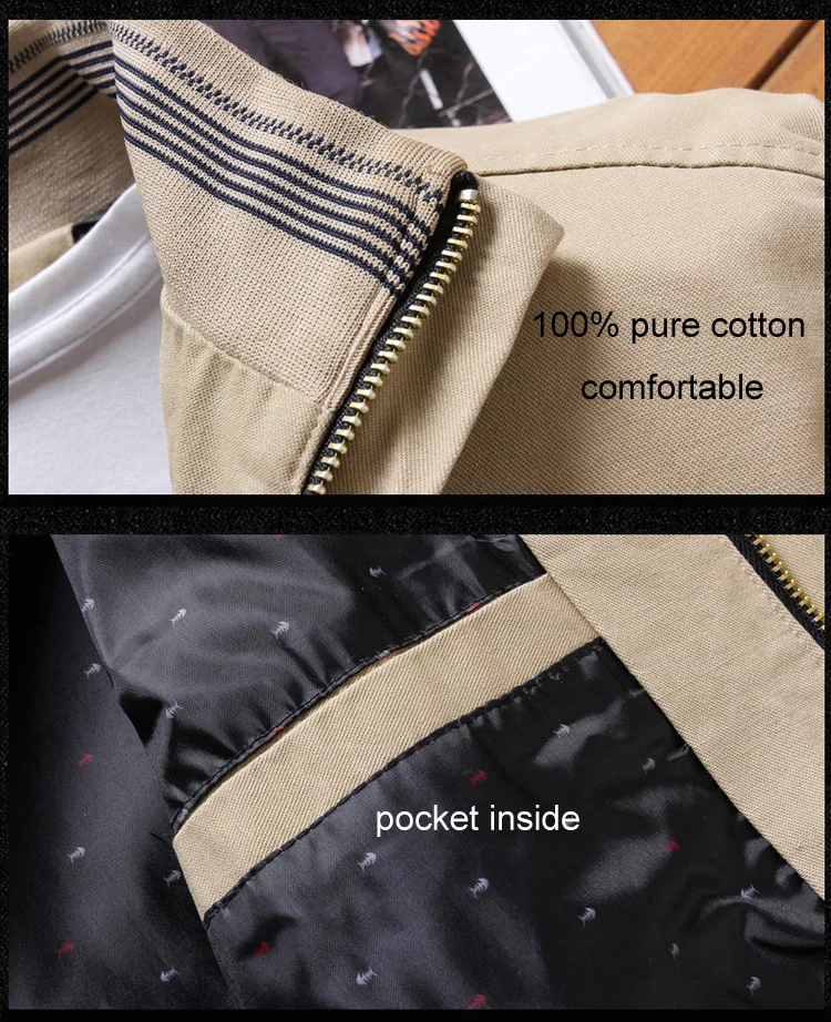 LOMAIYI الرجال عارضة سترة الرجال الربيع/الخريف القطن الخالص السترات رجل أحمر/الكاكي/أسود معطف الذكور سترة الملابس 2019 BM259 LOMAIYI الرجال عارضة سترة الرجال الربيع/الخريف القطن الخالص السترات رجل أحمر/الكاكي/أسود معطف الذكور سترة الملابس 2019 BM259