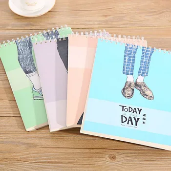 

Coloffice 1PC Large A4 Graffiti On The Turn Of The Coil Sketchbook 50 Pages Composition Book White Paper Notepad School Office