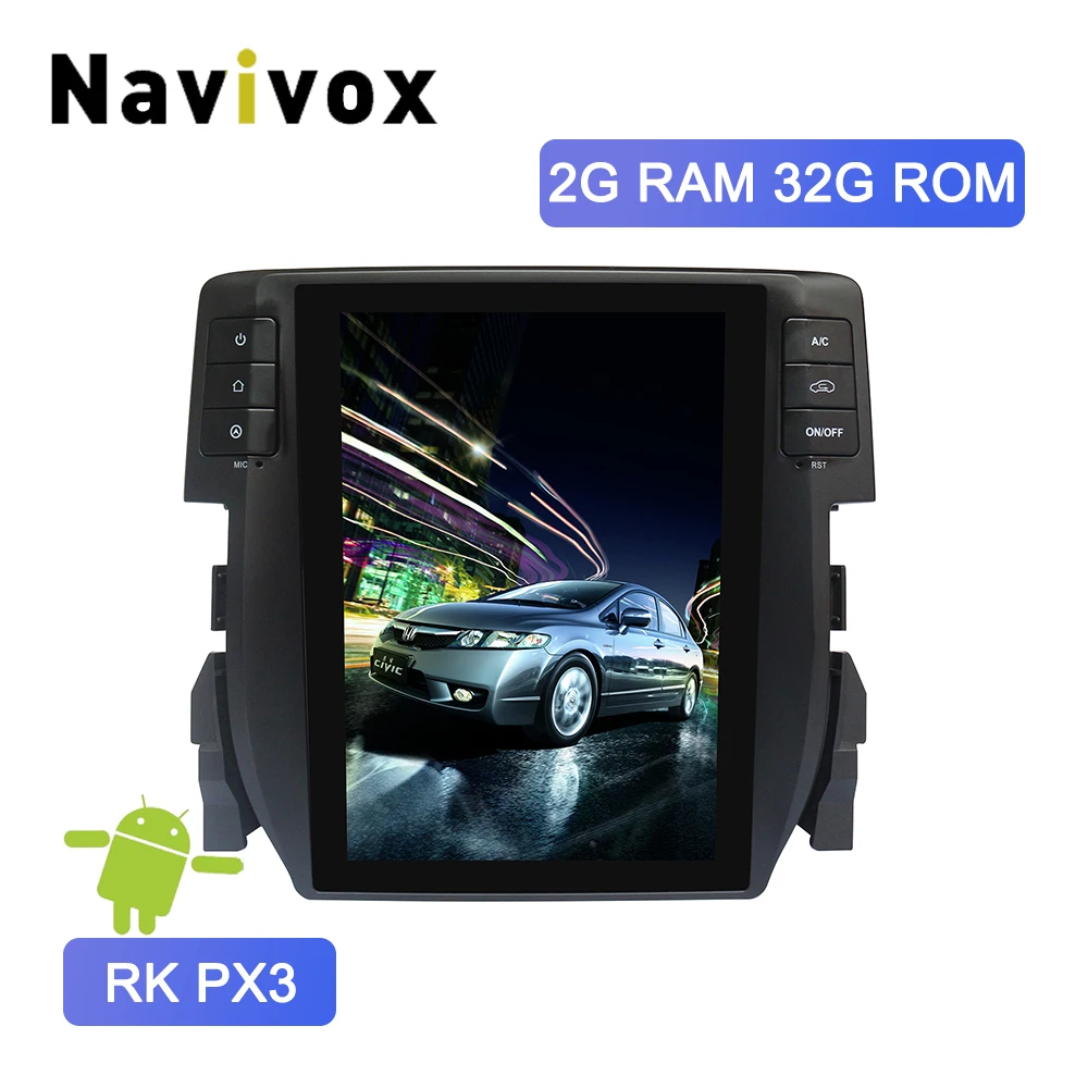 

Navivox 10.4" Vertical Screen Android 7.1 Car Multimedia Player For Honda Civic 2016 2017 2018 Car DVD GPS Navigation Auto Radio