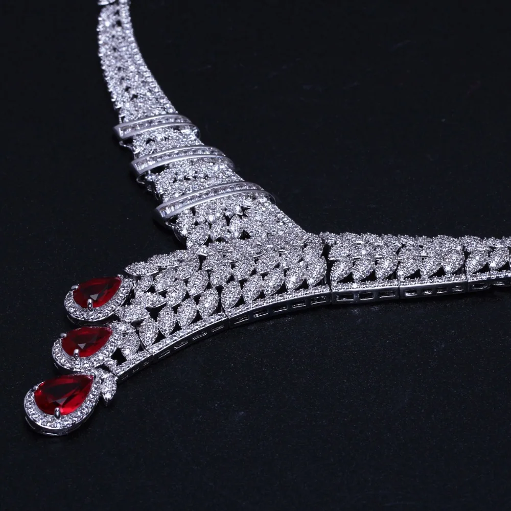 red diamond wedding jewelry sets (9)